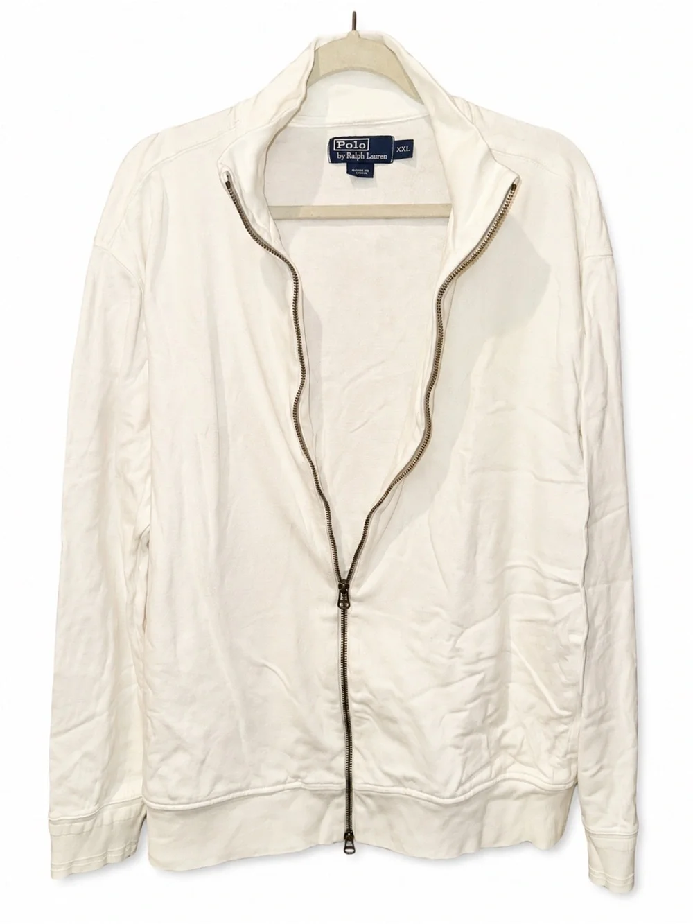 Polo by Ralph Lauren Cream Full-Zip Sweater